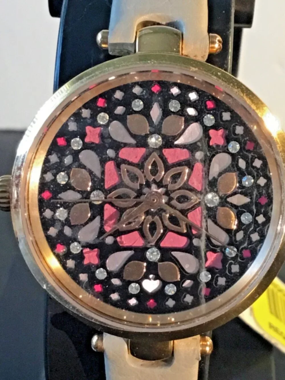kate spade new york holland mosaic leather strap watch